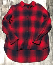 Load image into Gallery viewer, Madewell red/navy button up plaid blouse - Hers size M
