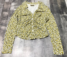 Load image into Gallery viewer, Maeve yellow/white/black long sleeve crop - Hers size S
