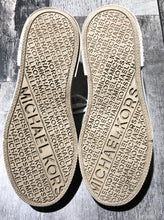 Load image into Gallery viewer, Michael Kors white/gold sneaker - Hers size 7.5
