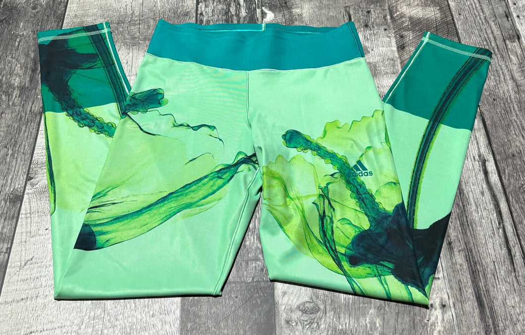 Adidas green leggings - Hers size S