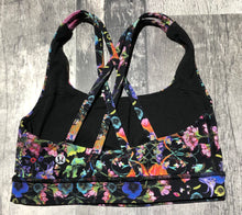 Load image into Gallery viewer, lululemon black/multi coloured sports bra - Hers size 2
