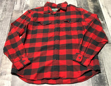 Load image into Gallery viewer, American Eagle red/black button up plaid - His size XL
