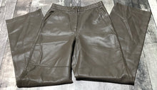 Load image into Gallery viewer, Oak + Fort brown high rise wide leg fake leather pants - Hers size 2
