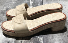 Load image into Gallery viewer, Tory Burch beige slide sandals - Hers size 8.5
