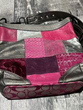 Load image into Gallery viewer, Coach pink/grey/silver cross body bag
