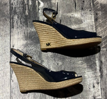 Load image into Gallery viewer, Michael Kors navy wedge - Hers size 6.5
