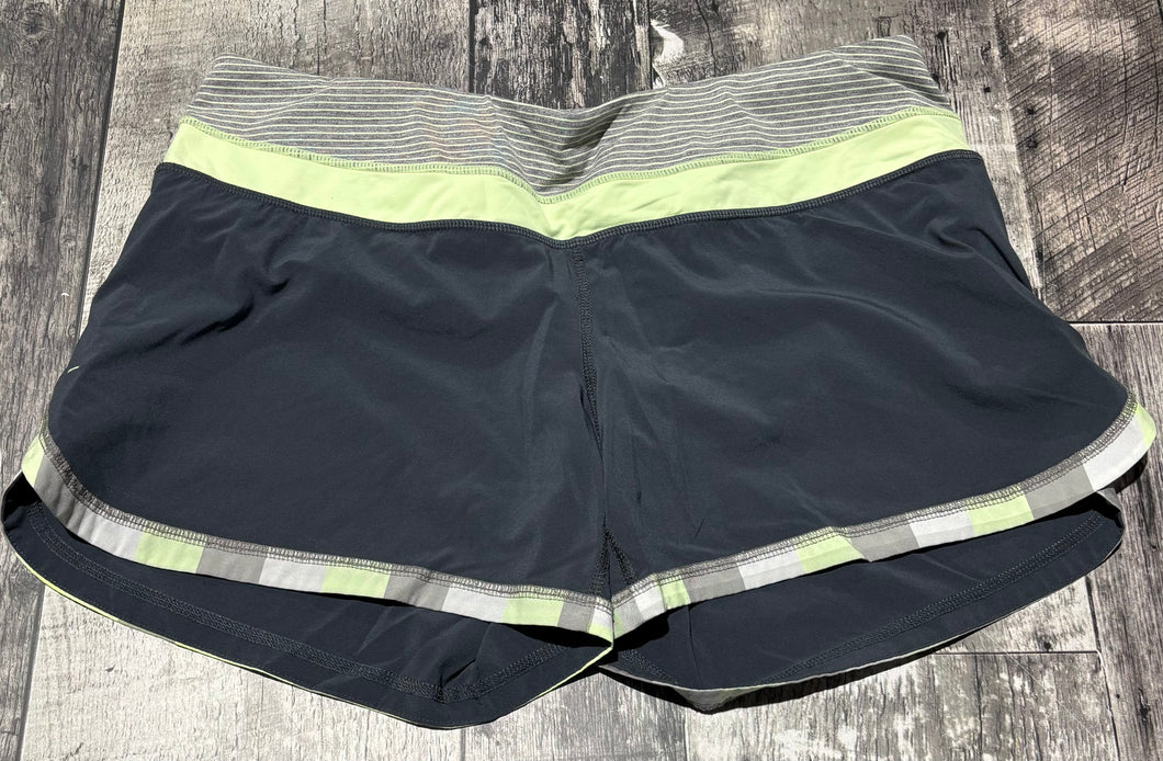 lululemon black/green/grey shorts - Hers size 10