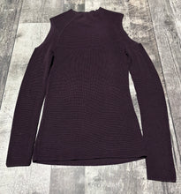Load image into Gallery viewer, Wilfred dark purple cold shoulder knit top - Hers size M
