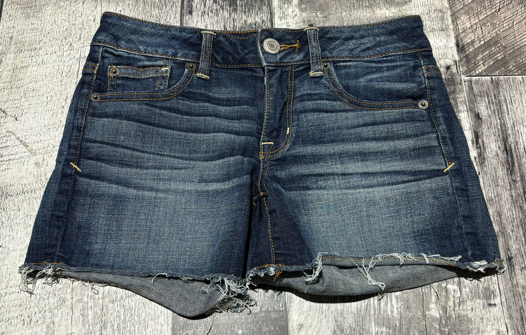 American Eagle blue mid rise jean shorts - Hers size 2