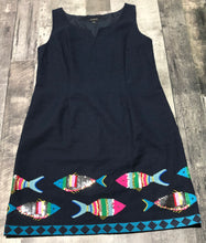 Load image into Gallery viewer, Talbots navy/multi colour dress - Hers size 12
