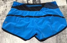Load image into Gallery viewer, lululemon blue/black shorts - Hers size approx S/XS
