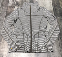 Load image into Gallery viewer, Lolë brown/white zip up light jacket - Hers size S
