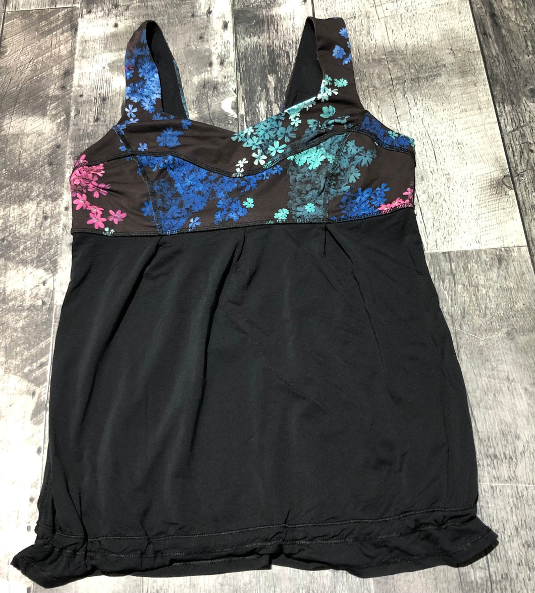 lululemon black/blue/green tank top - Hers size 8