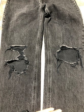 Load image into Gallery viewer, Denim Forum black high rise ripped jeans - Hers size 2
