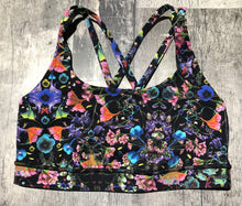 Load image into Gallery viewer, lululemon black/multi colour sports bra - Hers size 6
