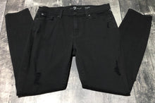Load image into Gallery viewer, 7 for all mankind black high rise ankle skinny jeans - Hers size 28
