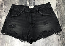 Load image into Gallery viewer, Free People black high rise denim shorts - Hers size 26
