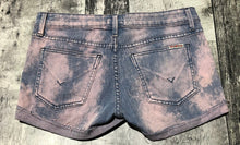 Load image into Gallery viewer, Hudson purple/pink low rise denim shorts - Hers size 27
