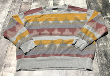 Load image into Gallery viewer, Prana grey/yellow/red sweater - Hers size L
