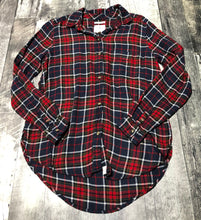 Load image into Gallery viewer, American Eagle red/navy plaid button up - Hers size S
