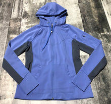 Load image into Gallery viewer, Athleta blue/grey zip up hoodie - Hers size S
