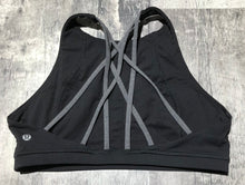 Load image into Gallery viewer, lululemon black/grey sports bra - Hers size 10
