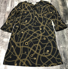 Load image into Gallery viewer, Michael Kors black/yellow long sleeve dress - Hers size L
