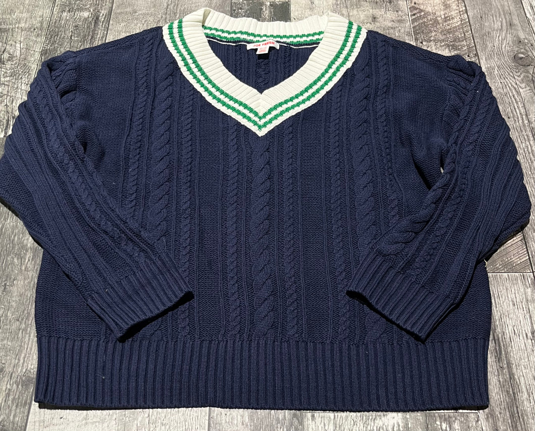 Joe Fresh blue/cream/green sweater - Hers size XL