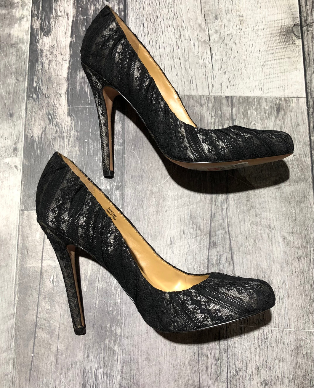 Badgley Mischka black/grey heels - Hers size 8