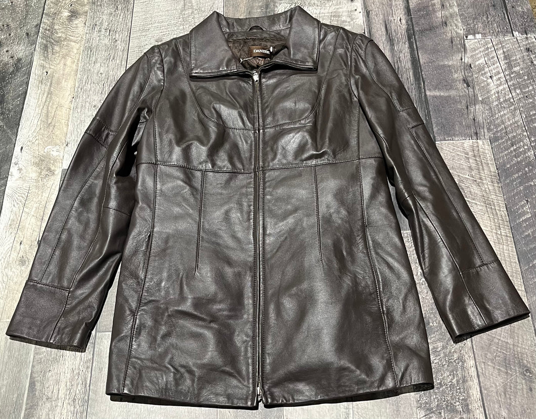 Danier brown real leather jacket - Hers size M