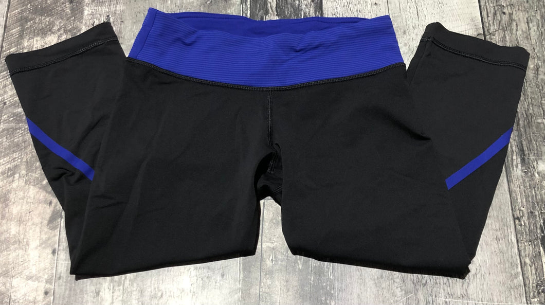 lululemon black/blue cropped leggings - Hers size 6
