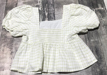 Load image into Gallery viewer, Hudson white/green peplum top - Hers size L
