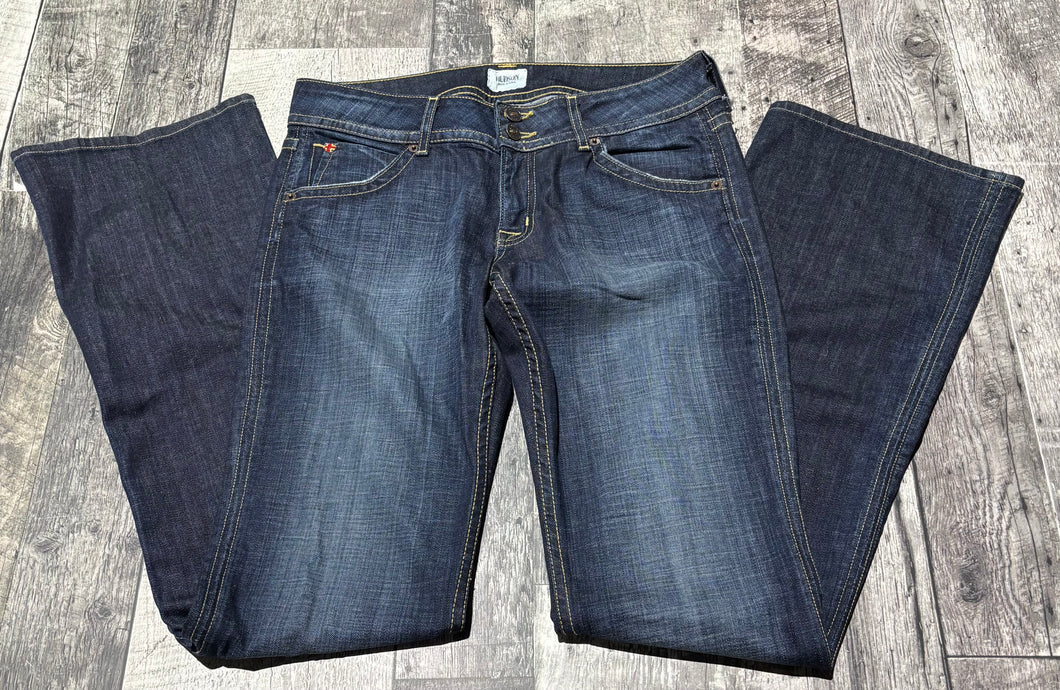 Hudson dark blue low rise flare jeans - Hers size 30 tall