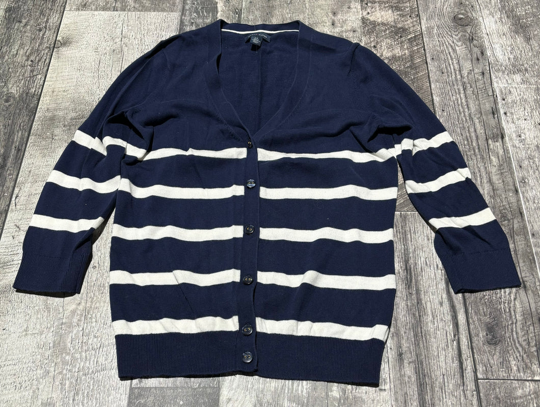 Tommy Hilfiger navy/white button up sweater - Hers size S