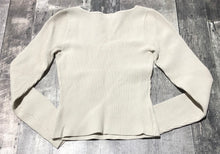 Load image into Gallery viewer, Babaton cream long sleeve ribbed top - Hers size S
