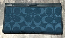 Load image into Gallery viewer, Coach blue checkbook holder
