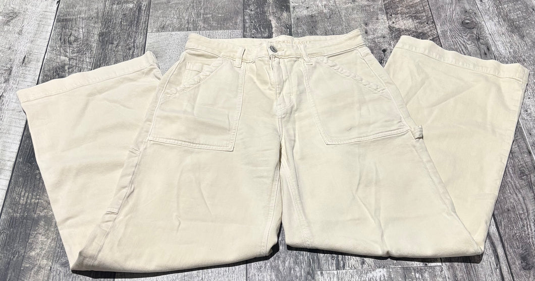 American Eagle cream wide leg high waisted pants - Hers size 4