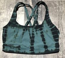 Load image into Gallery viewer, lululemon teal/black sports bra - Hers size 4
