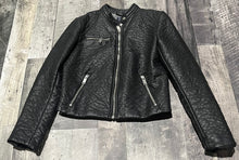 Load image into Gallery viewer, GAP black fake leather jacket - Hers size M
