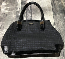 Load image into Gallery viewer, Kate Spade black/glitter blue large purse
