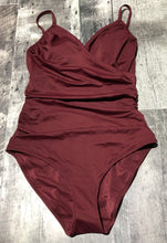 Load image into Gallery viewer, H&amp;M burgundy one piece swimsuit - Hers size 10
