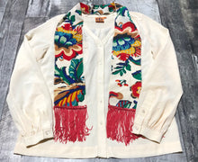 Load image into Gallery viewer, Tory Burch cream/multi silk button up shirt - Hers size 10
