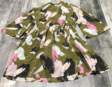 Load image into Gallery viewer, Kaffe green/white/pink long sleeve mid length dress - Hers size 34
