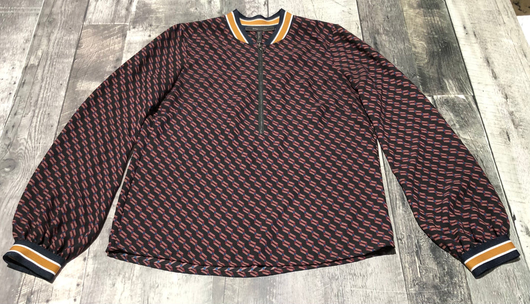 BCBG black/red half zip long sleeve shirt - Hers size XXS