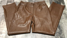 Load image into Gallery viewer, Oak + Fort brown fake leather high rise pants - Hers size 4
