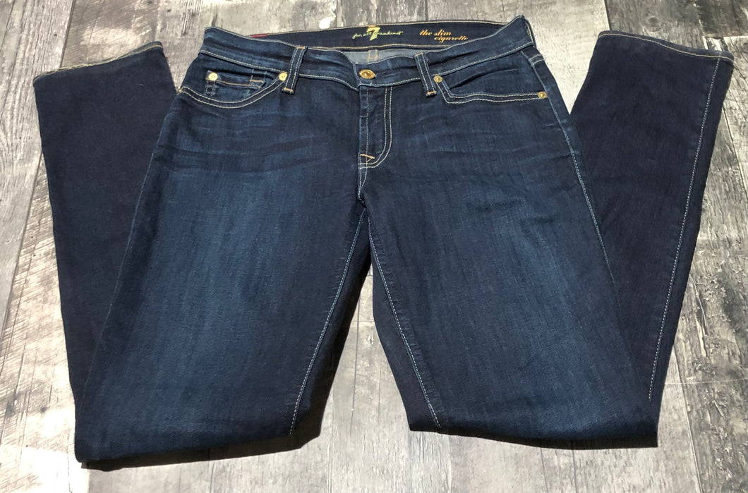 7 for all mankind dark blue mid rise slim leg jeans - Hers size 27