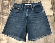 Load image into Gallery viewer, Calvin Klein blue high rise denim shorts - Hers size 27
