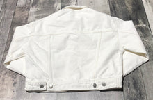 Load image into Gallery viewer, Pull &amp; Beat cream cropped denim jacket - Hers size XS
