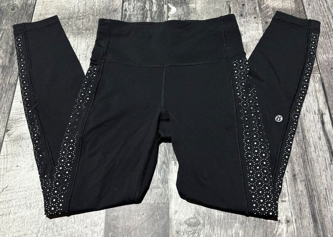 lululemon black/white leggings - Hers size 4