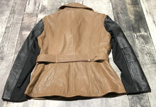 Load image into Gallery viewer, Laundry brown/black fake leather light jacket - Hers size M

